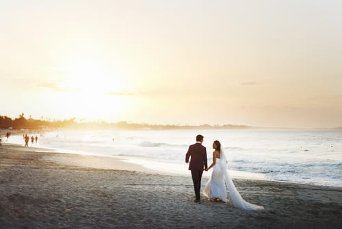 destination wedding bride and groom